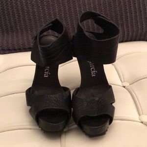 Pedro Garcia black platform heels, Euro 38 / US 8